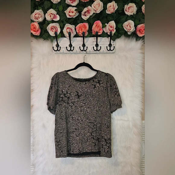 Mercer & Madison Leopard Print Knit Top - Picture 1 of 8